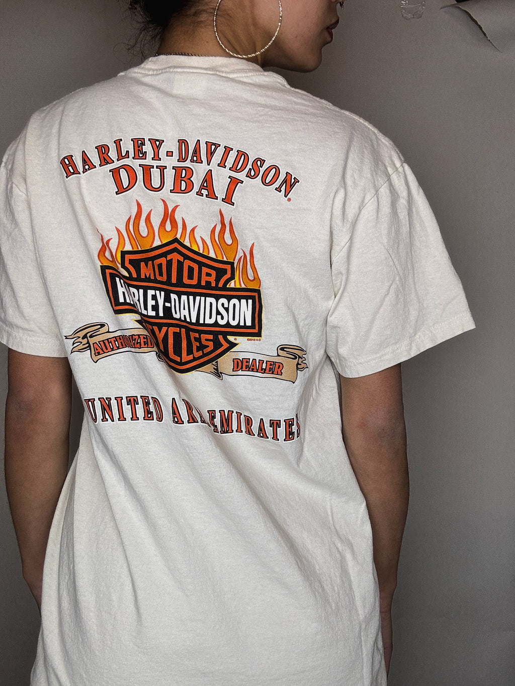 Tshirt blanc cassé Harley Davidson M vintage