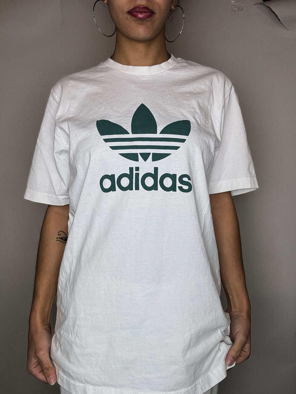Adidas weißes T-Shirt M Vintage