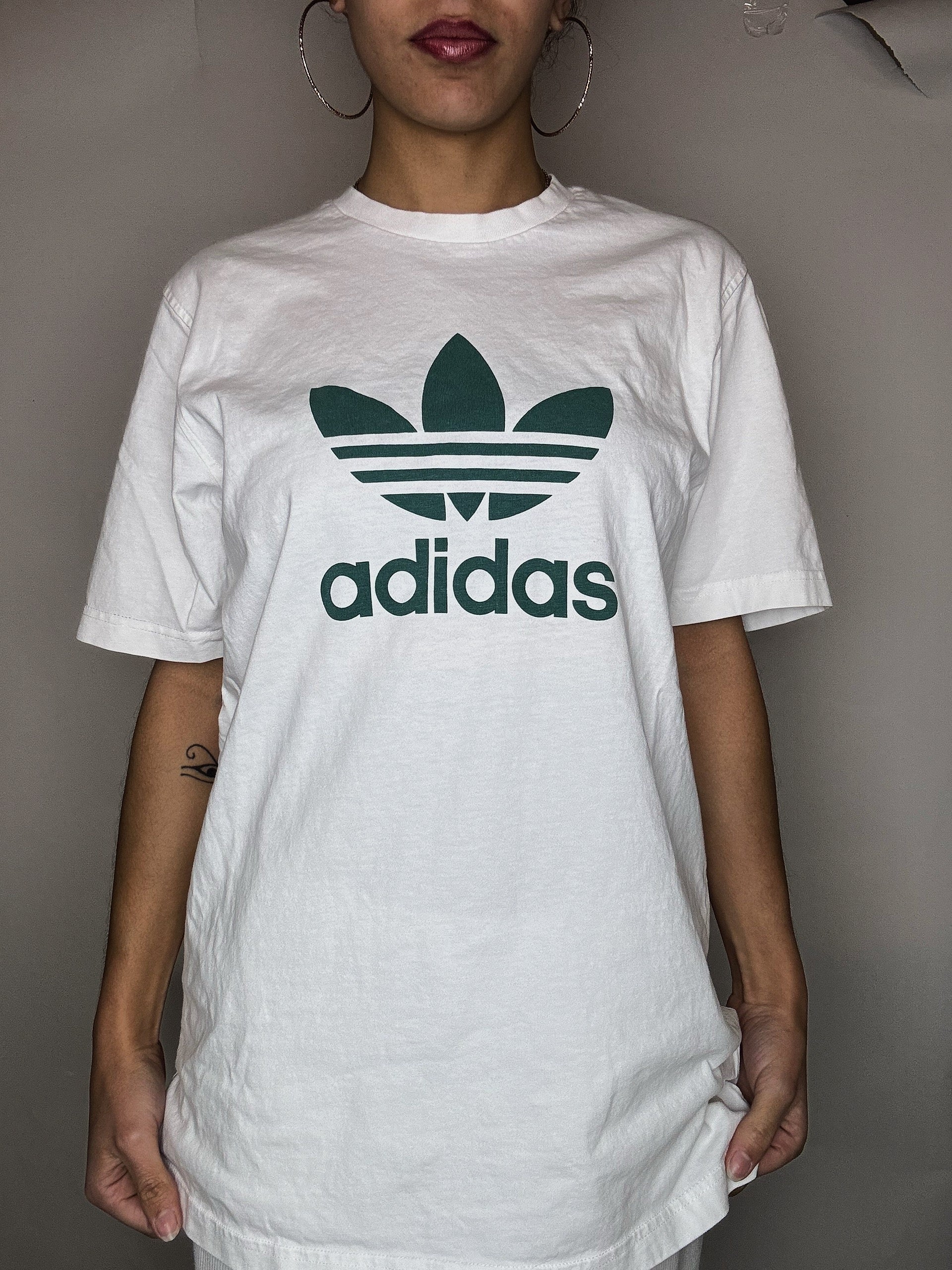 Adidas weißes T-Shirt M Vintage
