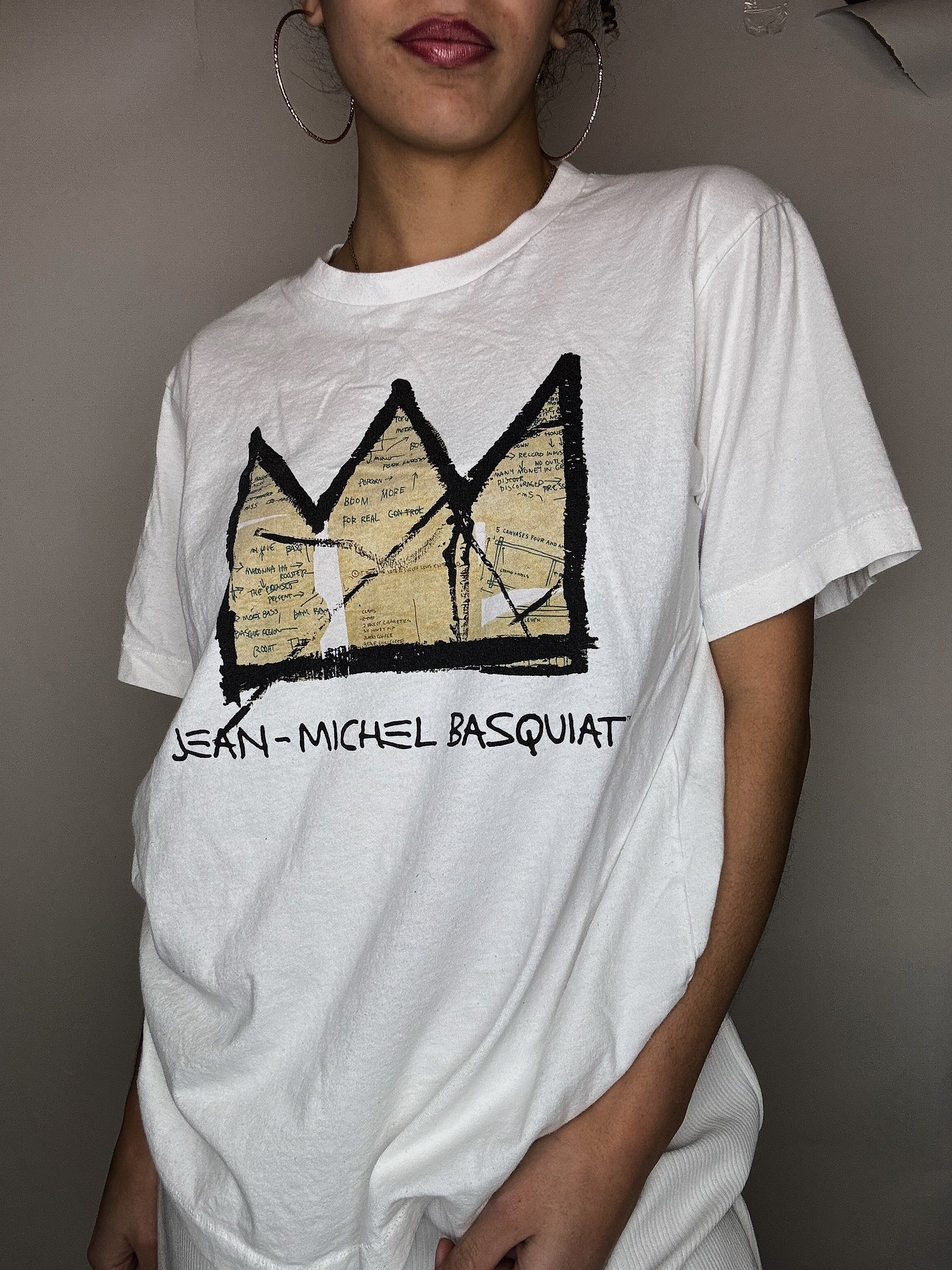 Tshirt blanc Basquiat x Uniqlo M vintage