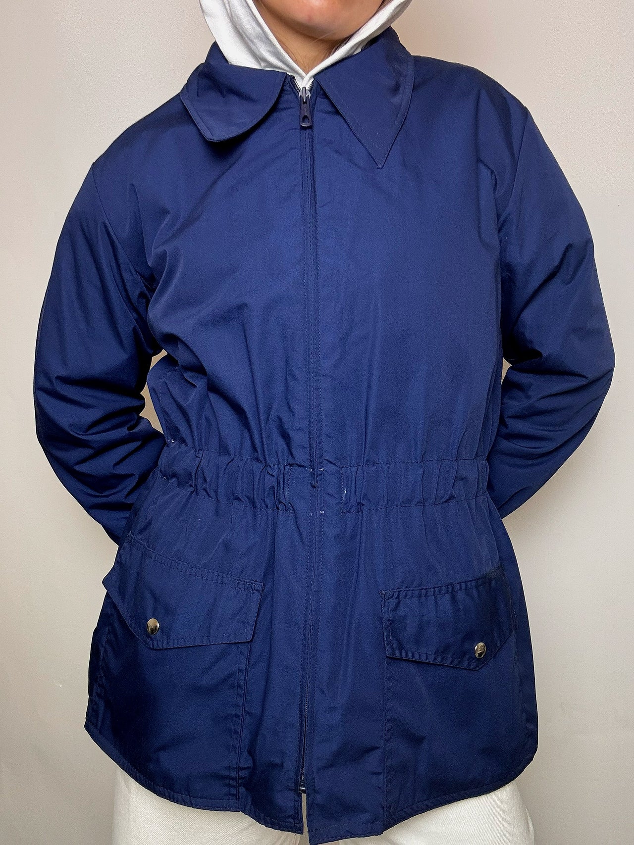 Veste en coton bleue L vintage