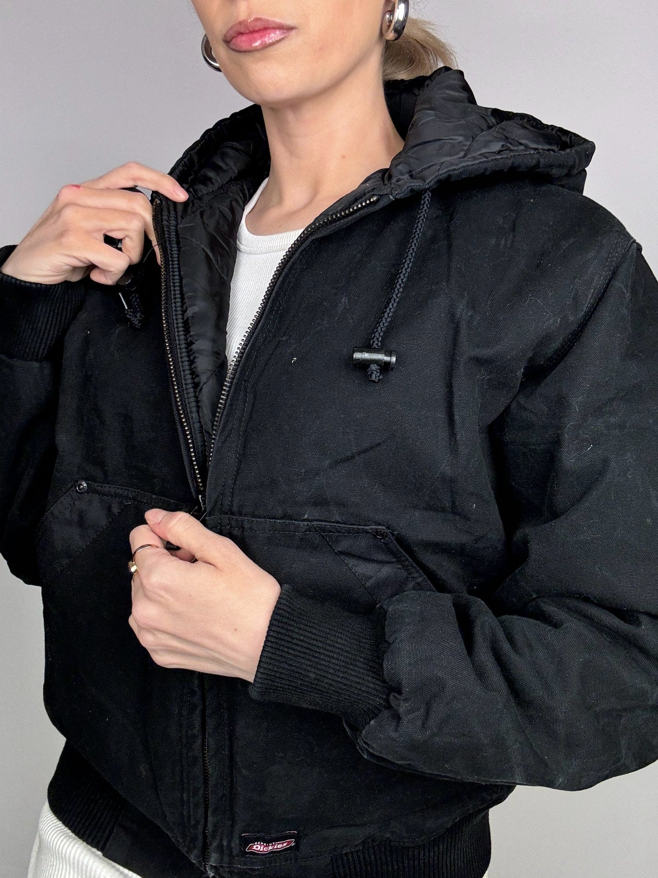 Bomber en coton noir DICKIES M vintage