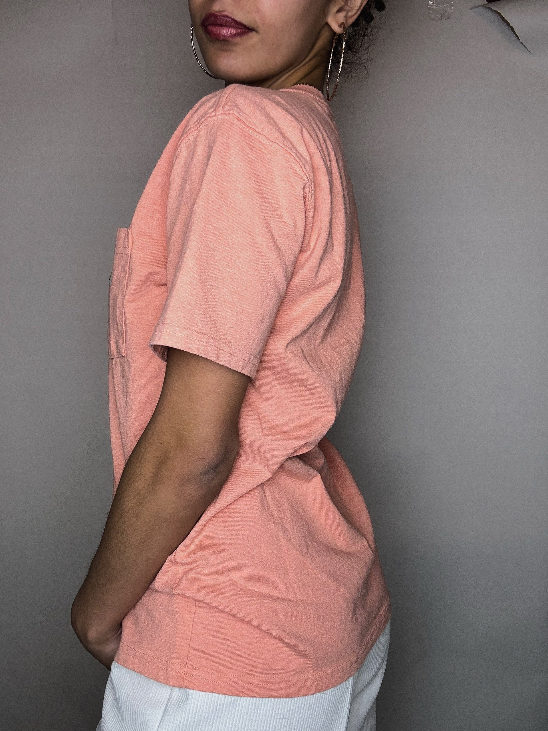 Tee shirt orange pastel Carhartt S vintage