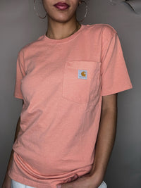 Carhartt S vintage pastel orange T-shirt