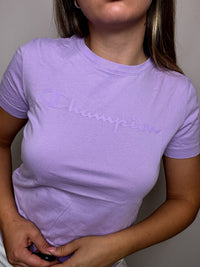 Vintage CHAMPION S fitted lilac t-shirt