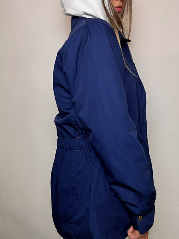 Veste en coton bleue L vintage