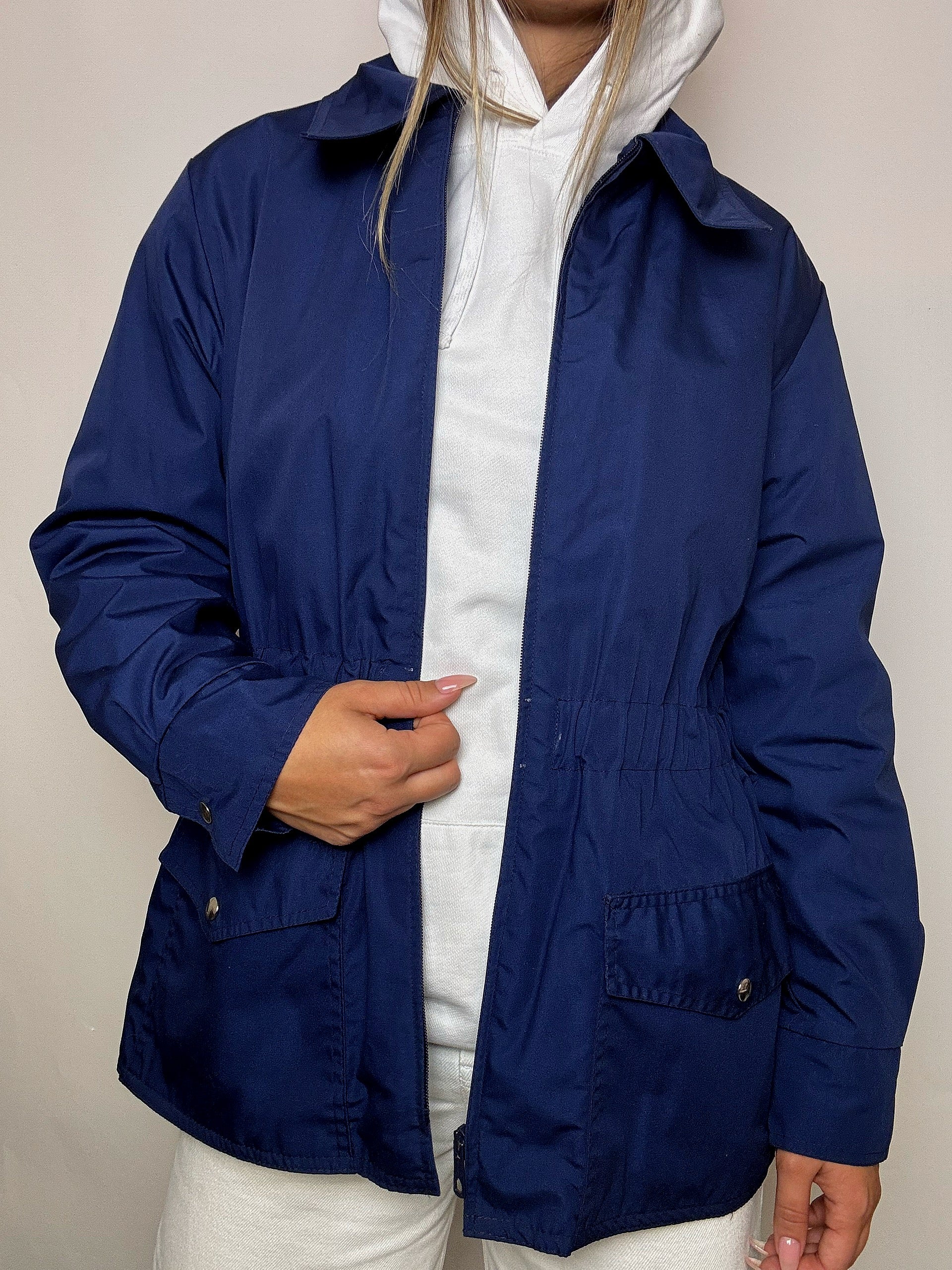 Veste en coton bleue L vintage