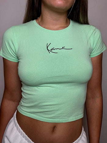 Tee shirt crop vert KANIE M/L vintage