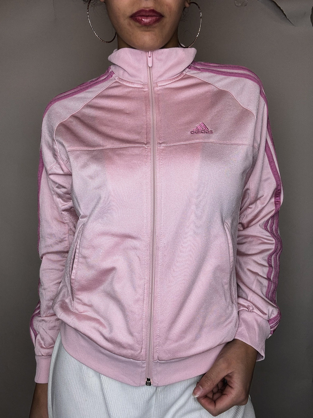 Jacket de sport rose Adidas S vintage