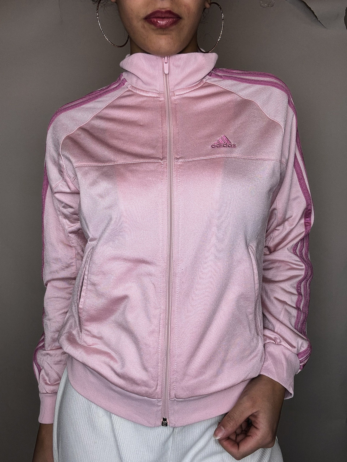 Jacket de sport rose Adidas S vintage
