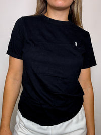 RALPH LAUREN M Vintage schwarzes T-Shirt