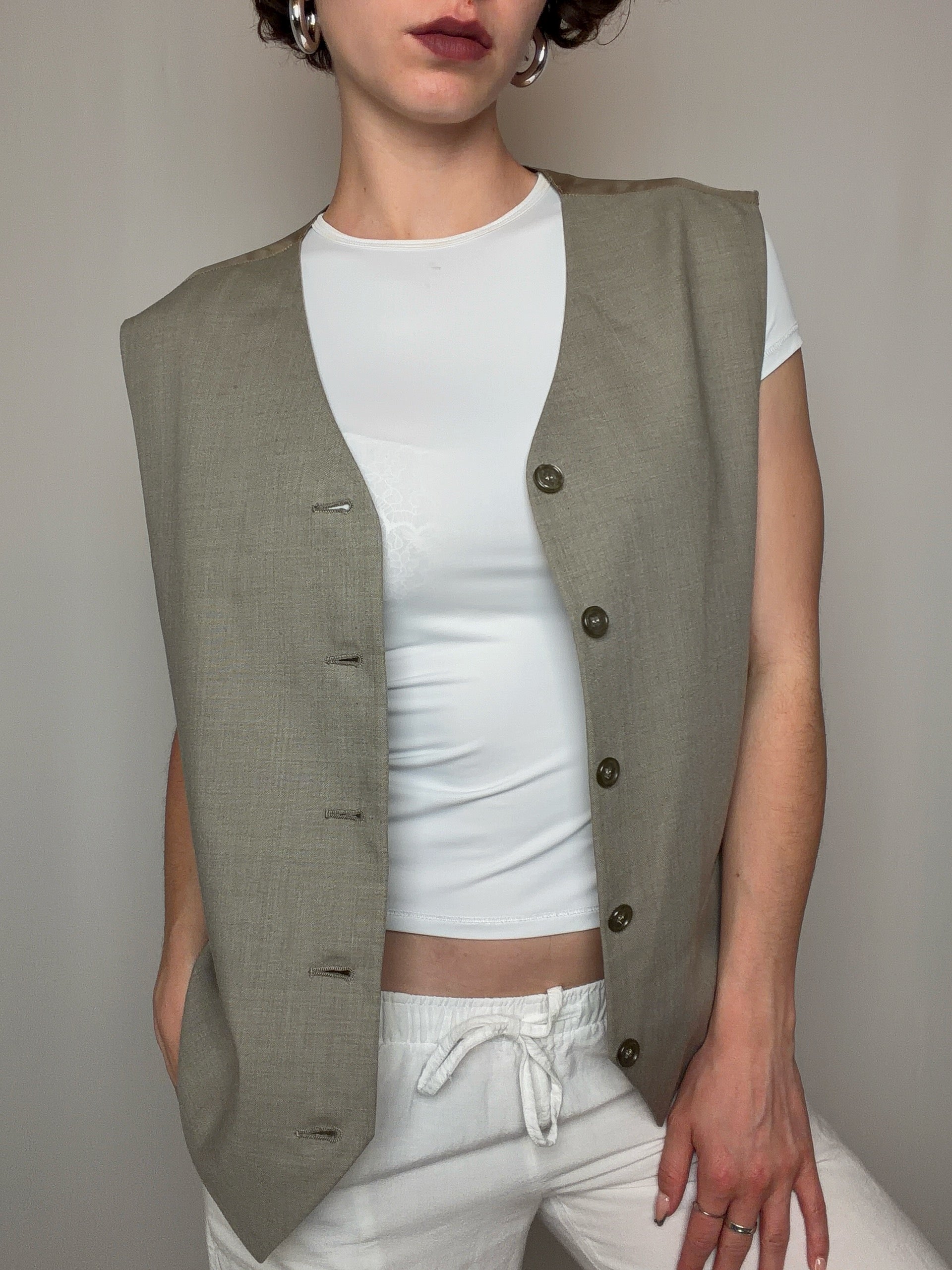 Gilet de costume beige L vintage