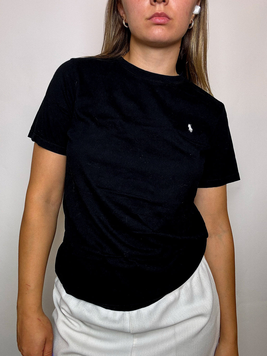 RALPH LAUREN M Vintage schwarzes T-Shirt