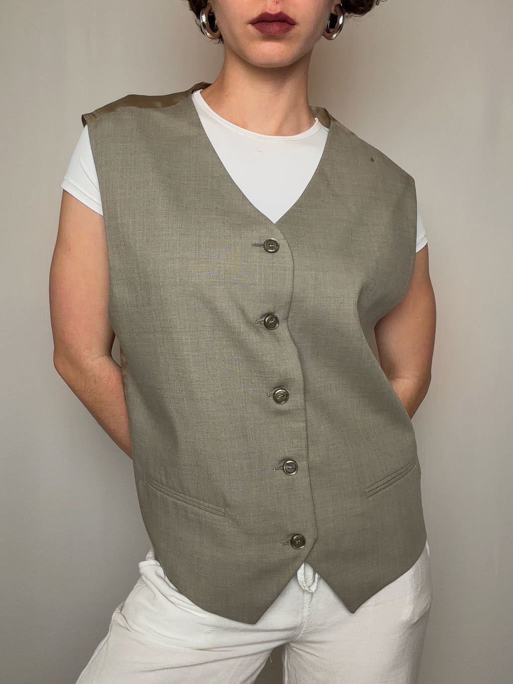Gilet de costume beige L vintage