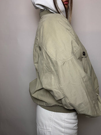 Bomber en coton beige L vintage