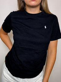 RALPH LAUREN M Vintage schwarzes T-Shirt