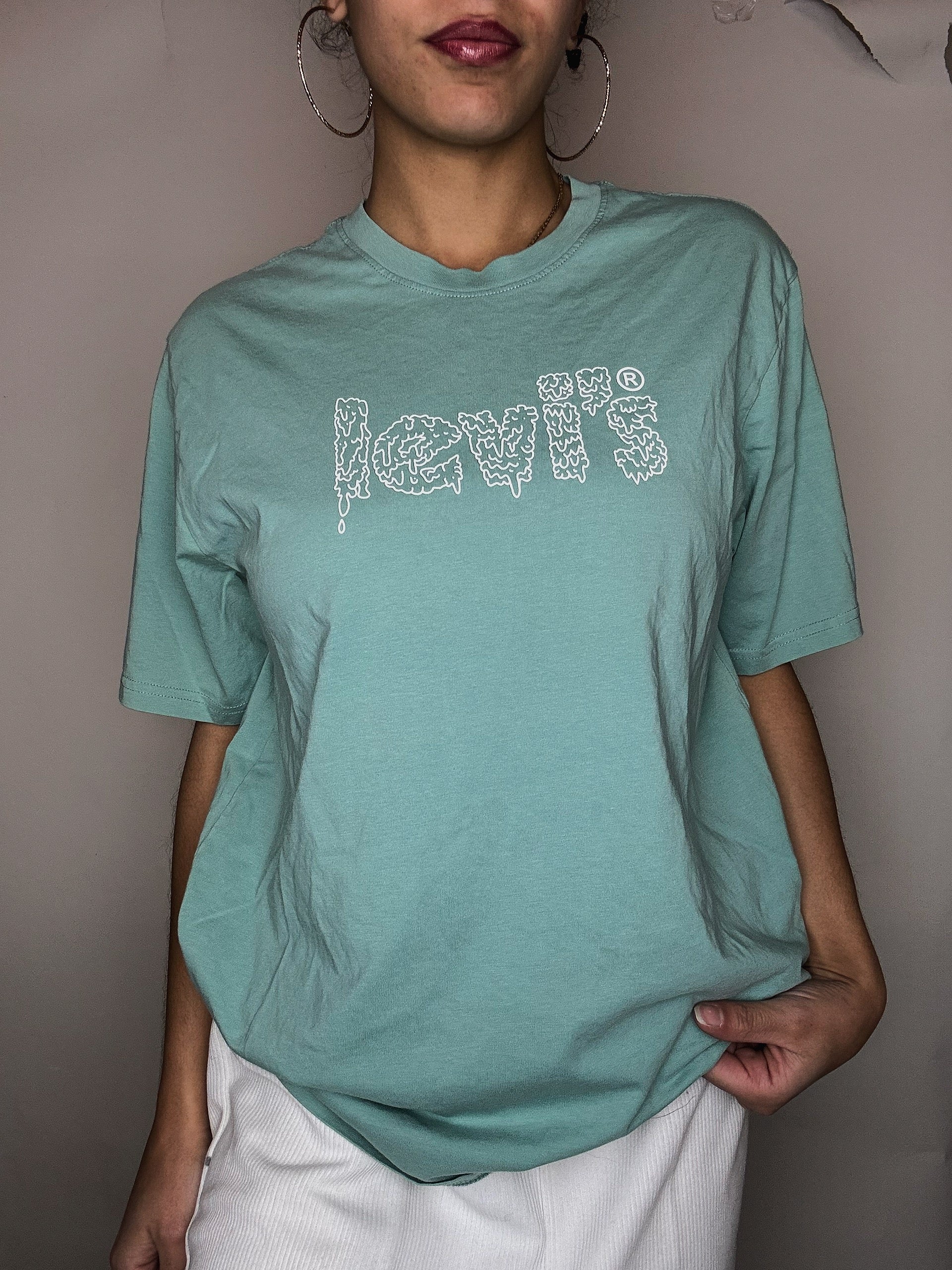 Tee shirt vert d'eau Levi's M vintage