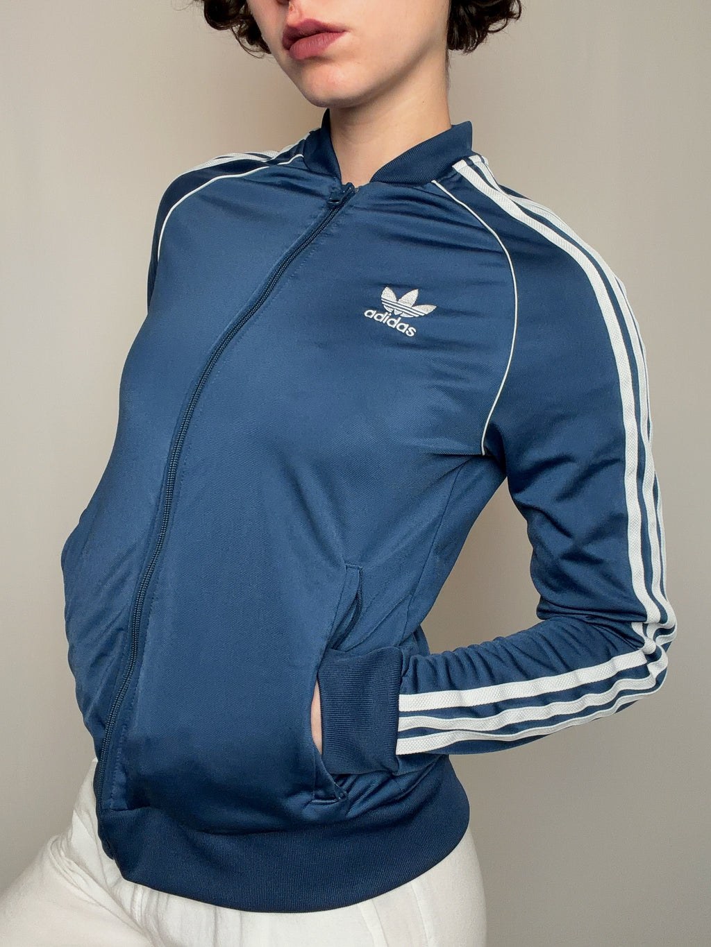 Jacket de sport noir bleue S vintage