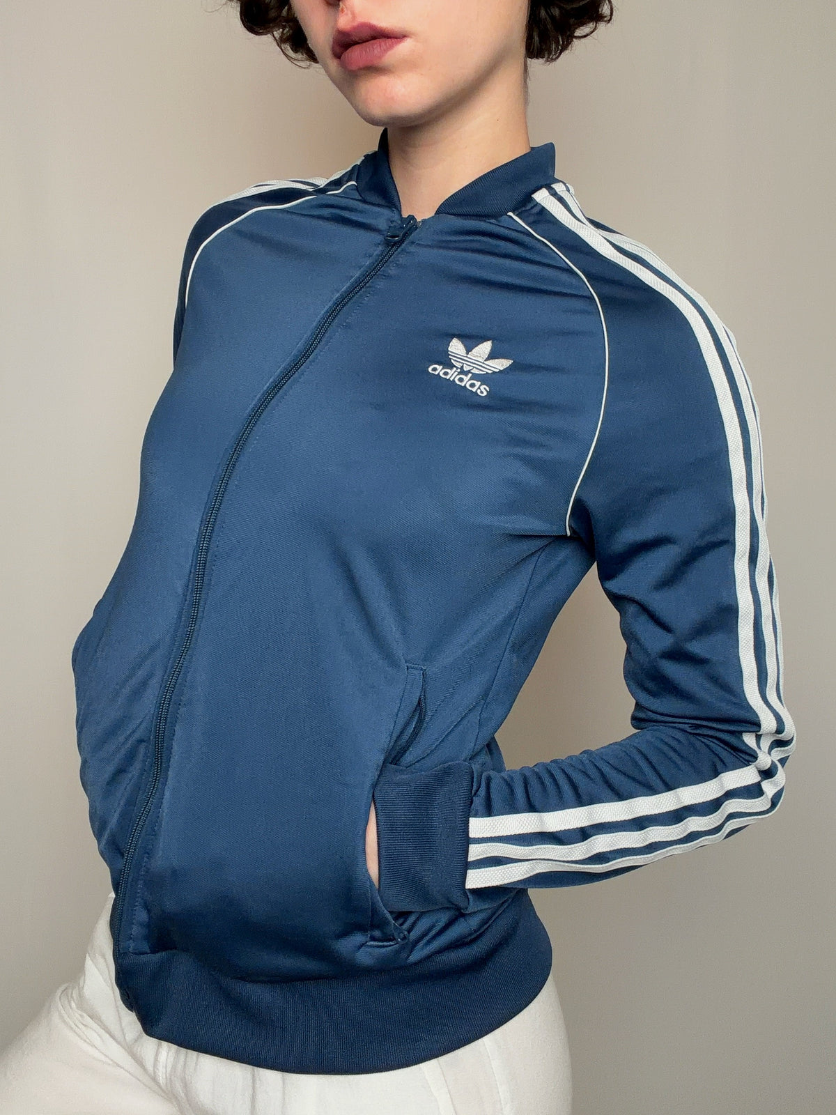 Jacket de sport noir bleue S vintage
