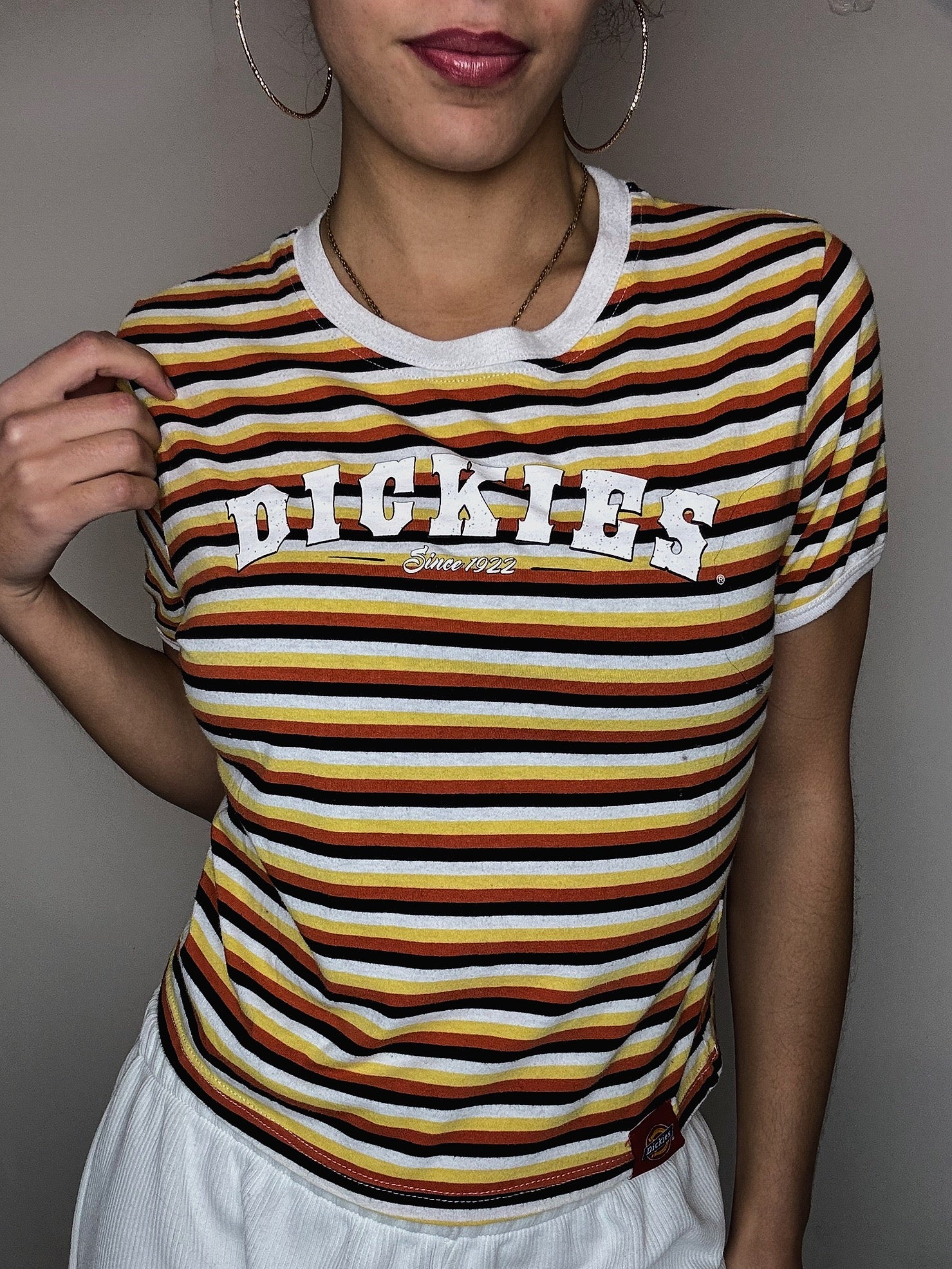 Tshirt rayé Dickies M vintage