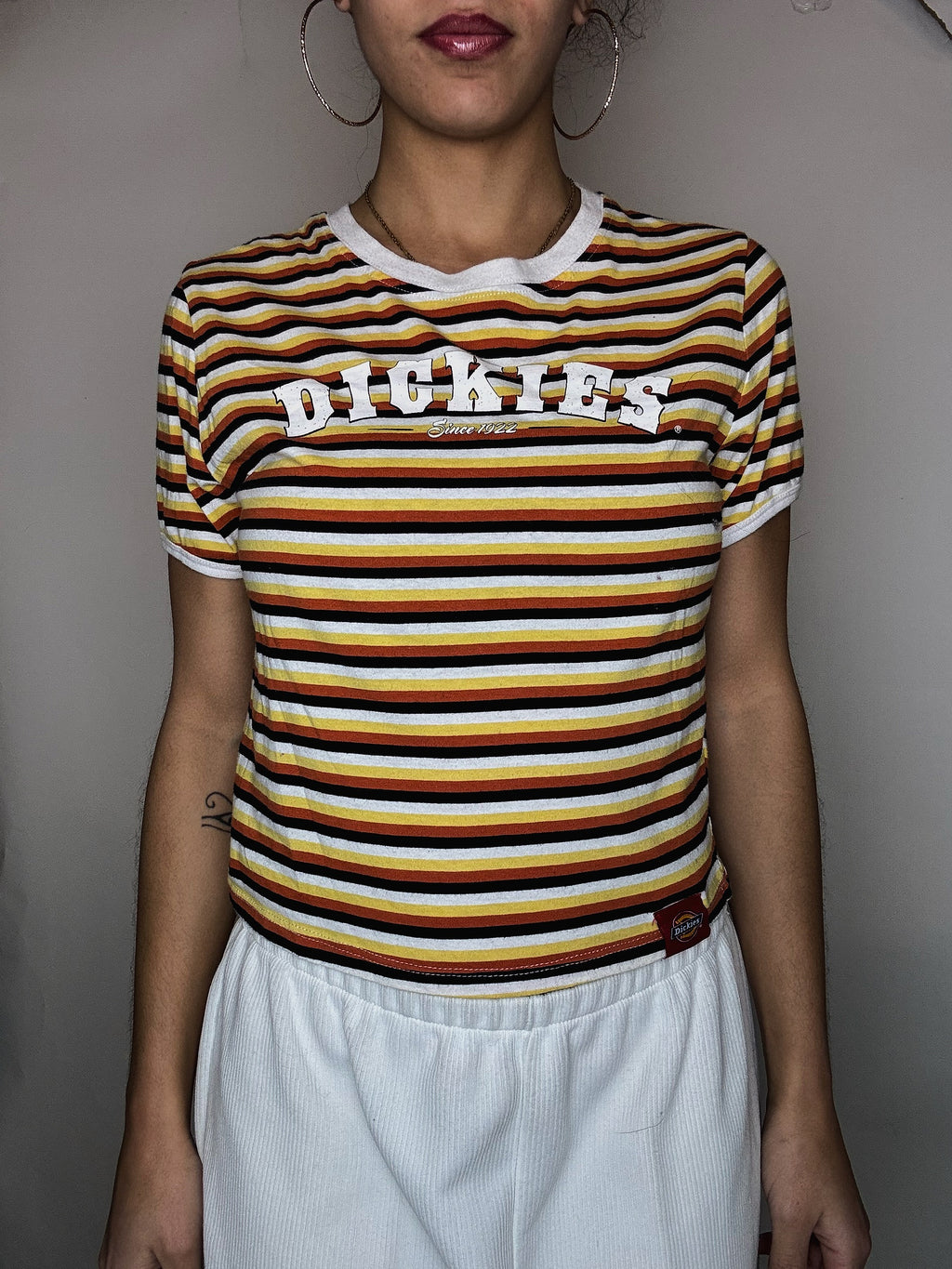 Tshirt rayé Dickies M vintage