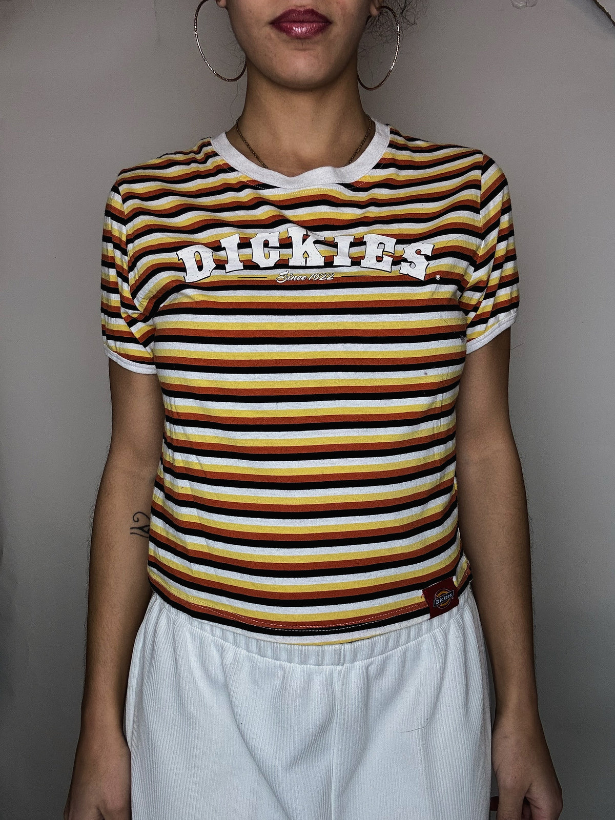 Tshirt rayé Dickies M vintage