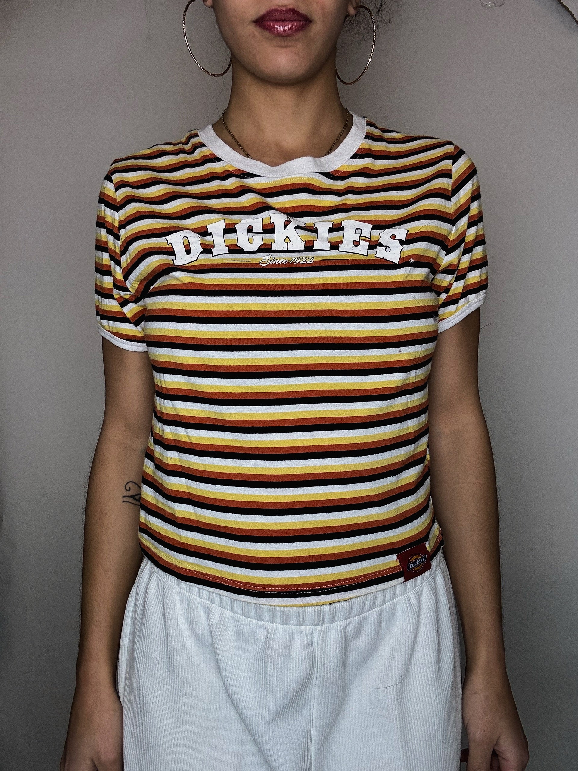 Tshirt rayé Dickies M vintage