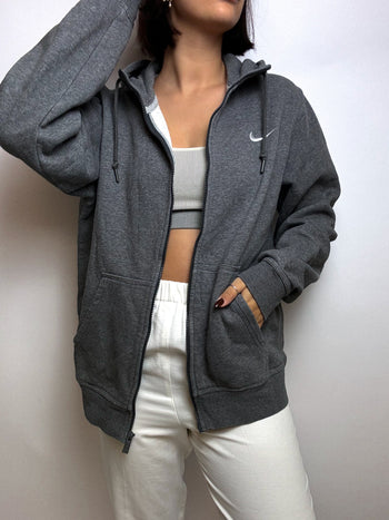 Vintage gray Nike zip sweatshirt M 