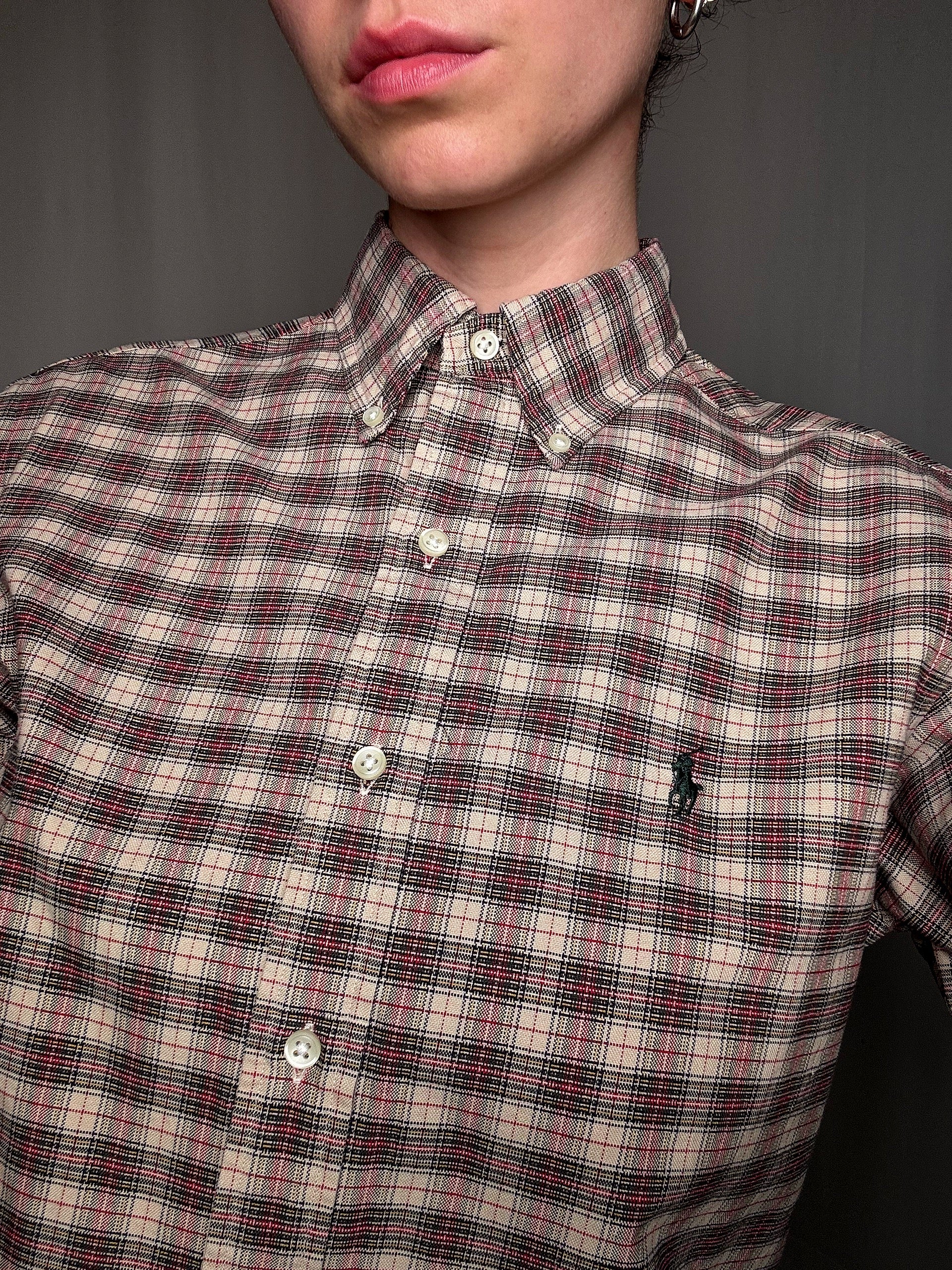 Chemise oxford carreaux Ralph Lauren S vintage