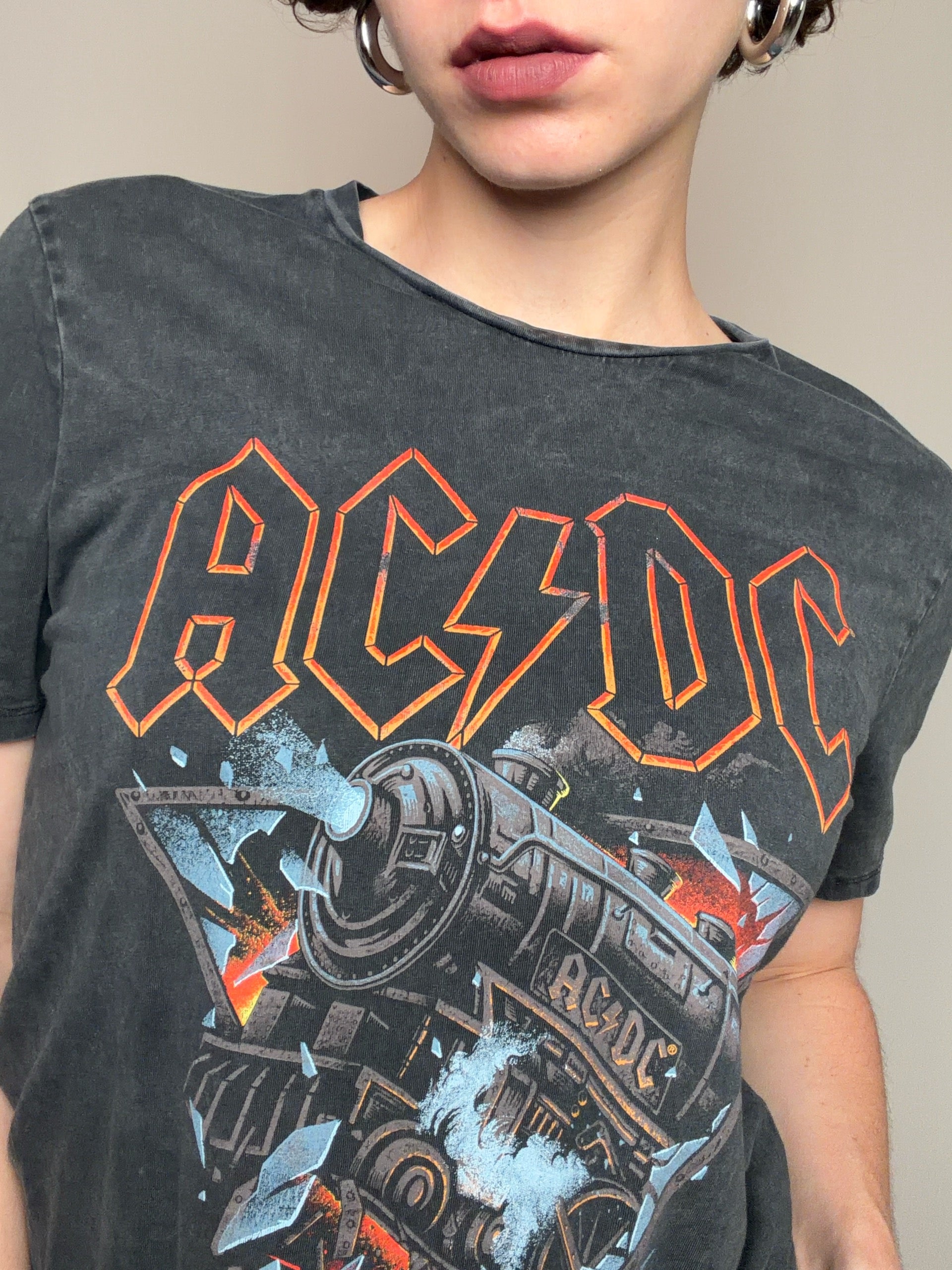 Tshirt gris ACDC M vintage