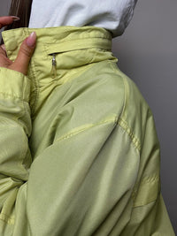 Vintage gelbe wasserdichte Jacke, Größe XL