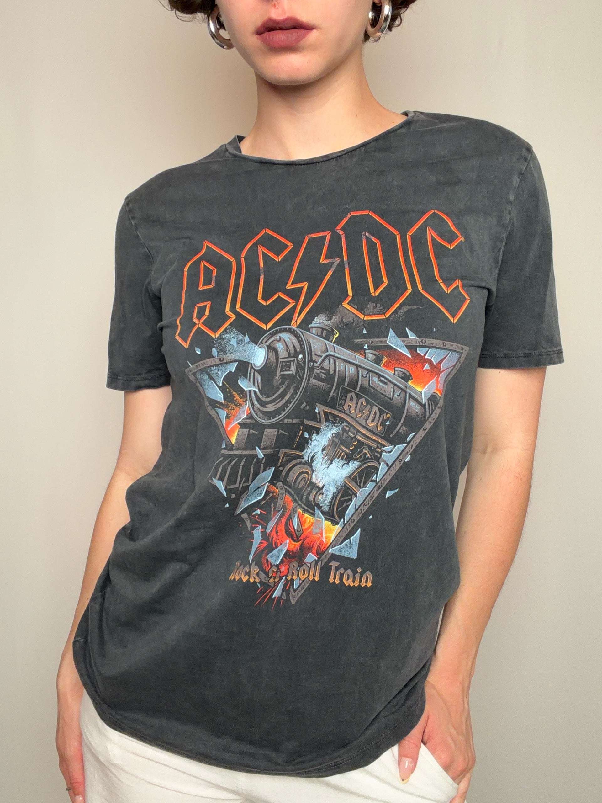 Tshirt gris ACDC M vintage