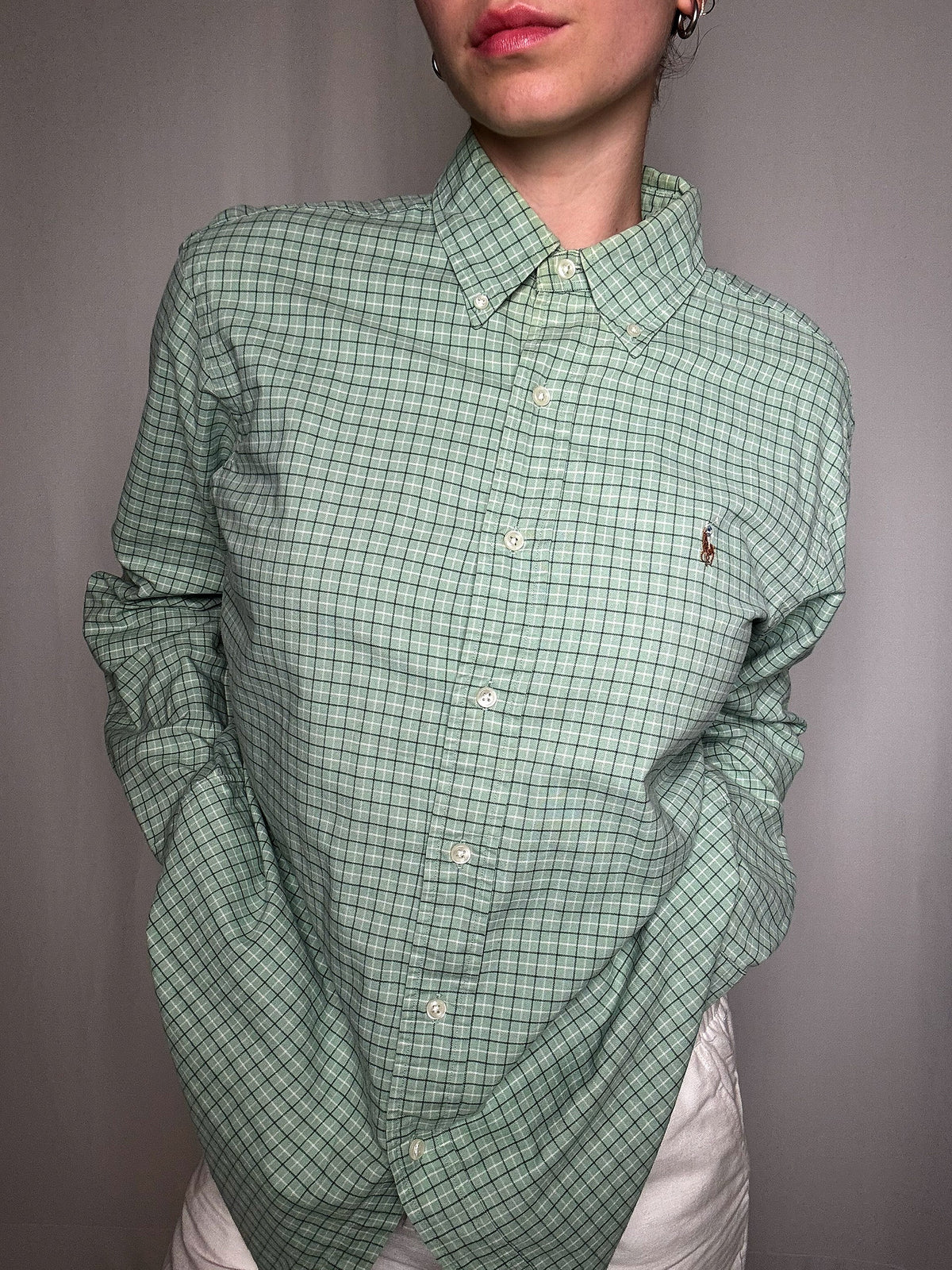 Ralph Lauren green oxford shirt M vintage