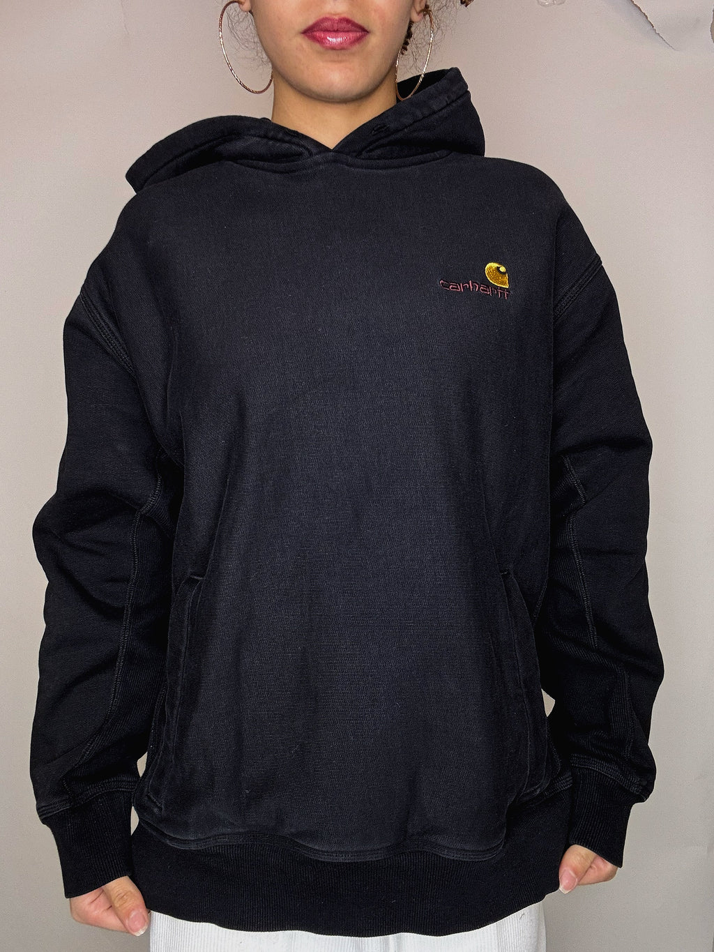 Schwarzer Carhartt Hoodie L vintage