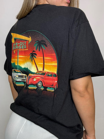 Tee shirt noir IN N OUT L vintage