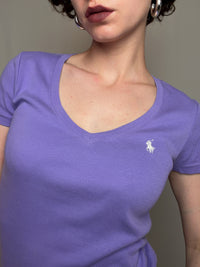 Tshirt parme Ralph Lauren M vintage