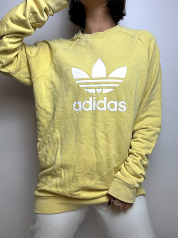 Vintage light yellow Adidas sweater L 