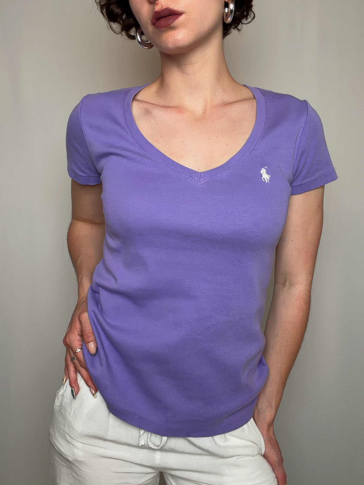 Tshirt parme Ralph Lauren M vintage