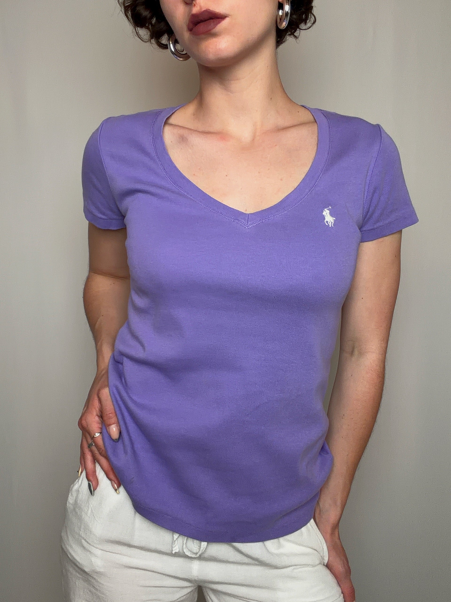 Tshirt parme Ralph Lauren M vintage