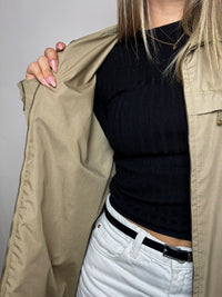 Vintage beige waterproof jacket XL