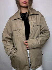 Vintage beige waterproof jacket XL