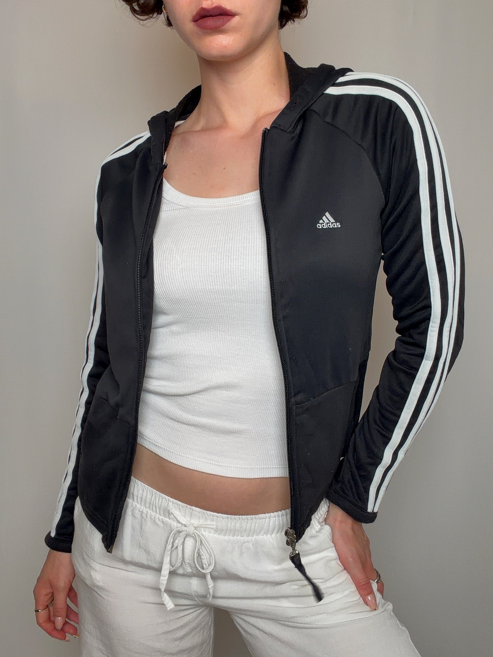 Jacket de sport noir Adidas M/L vintage
