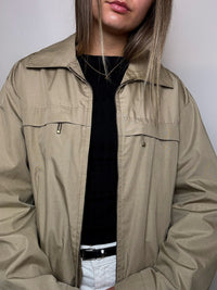 Vintage beige waterproof jacket XL