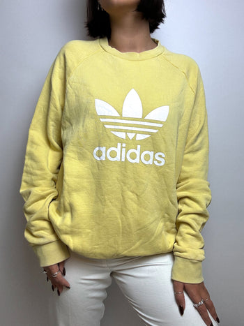 Vintage light yellow Adidas sweater L 