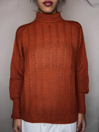 Pull en maille tricotée M vintage