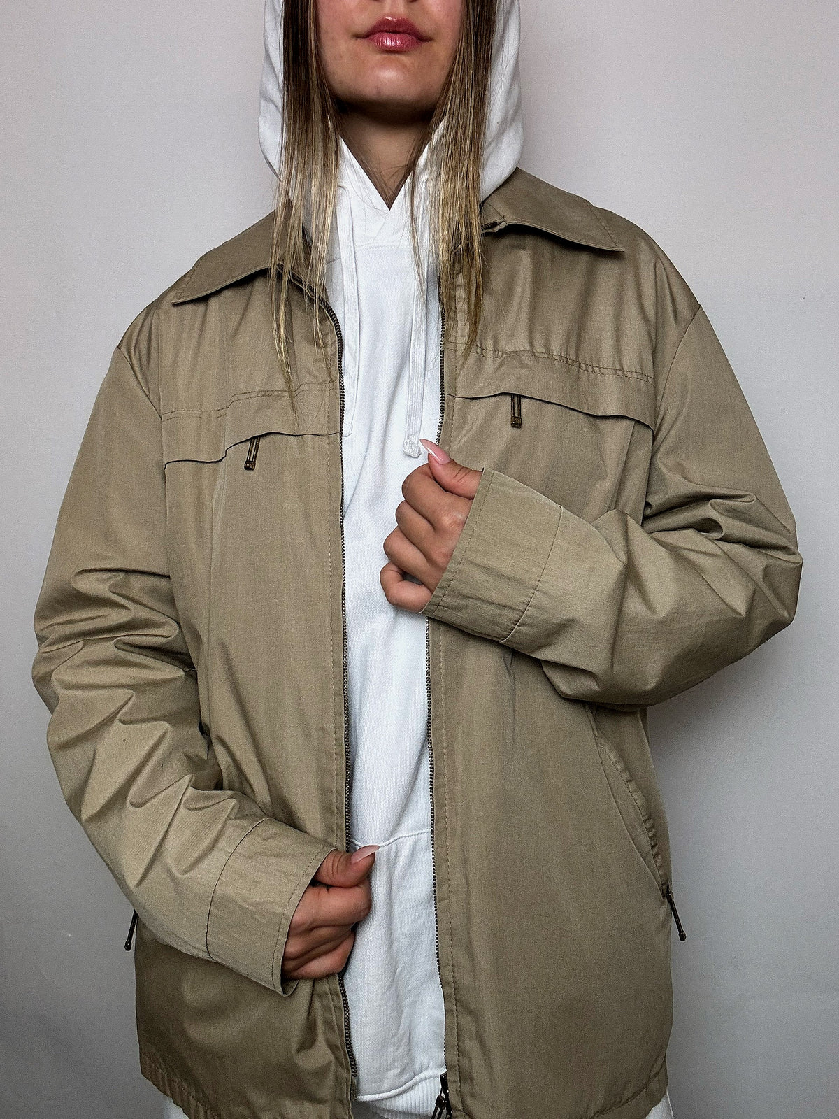 Veste imperméable beige XL vintage