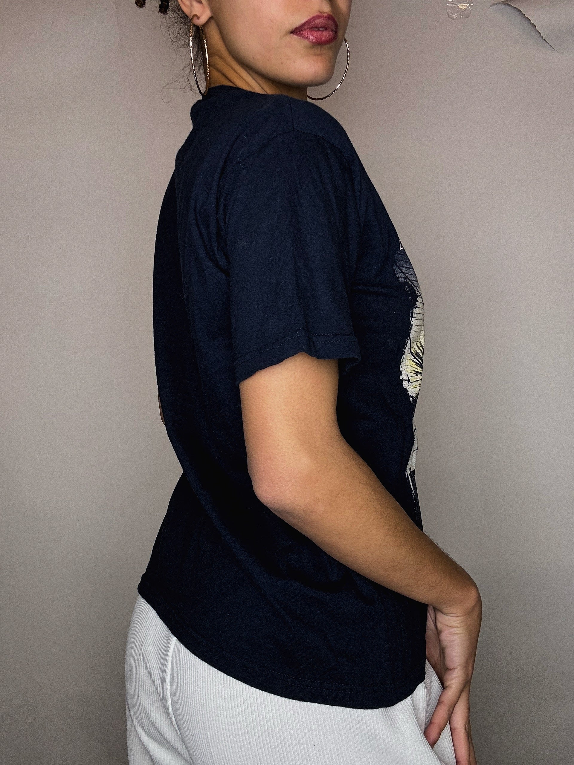 T-Shirt marineblau New York S Vintage