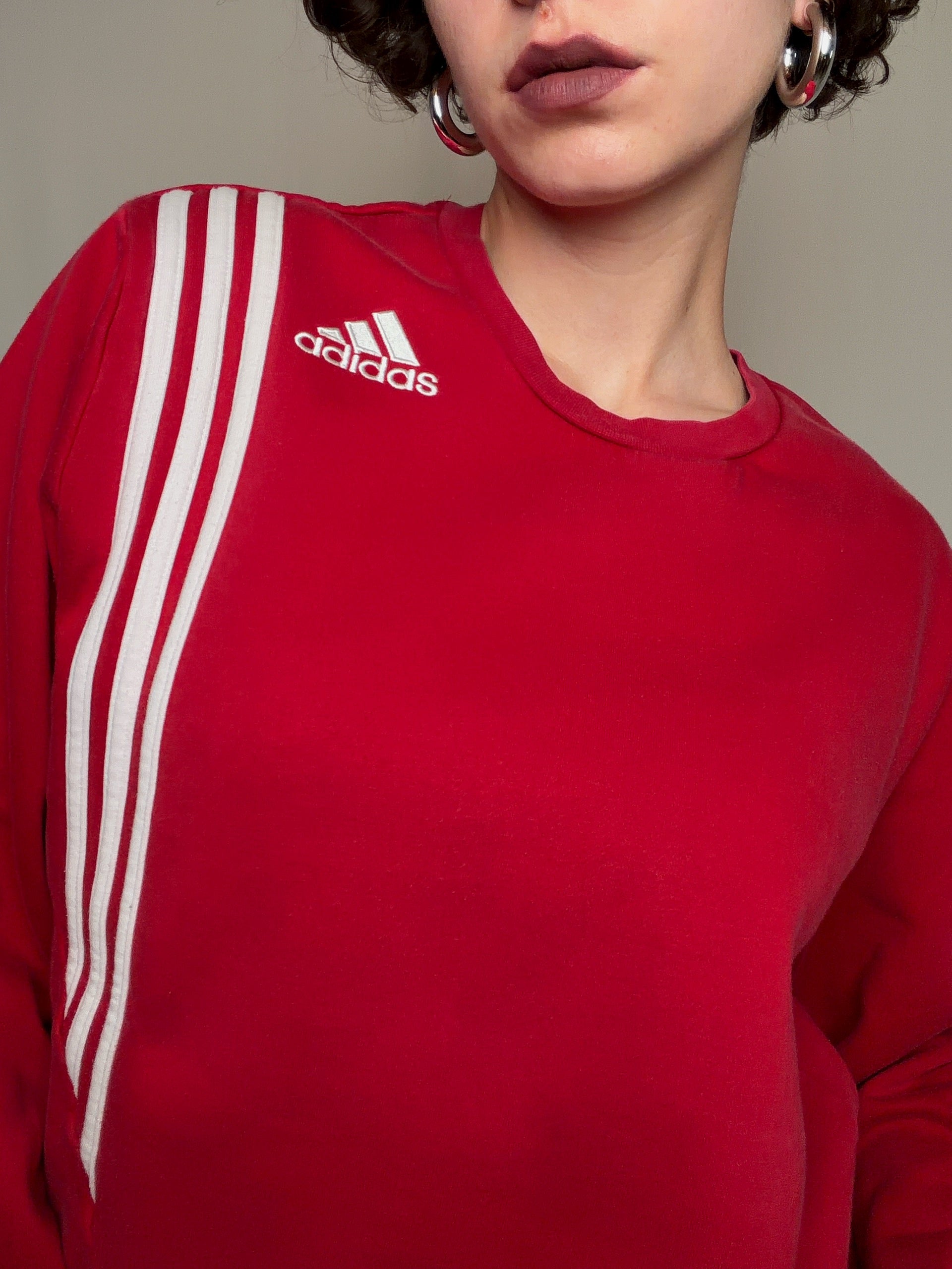 Sweat Adidas rouge L vintage