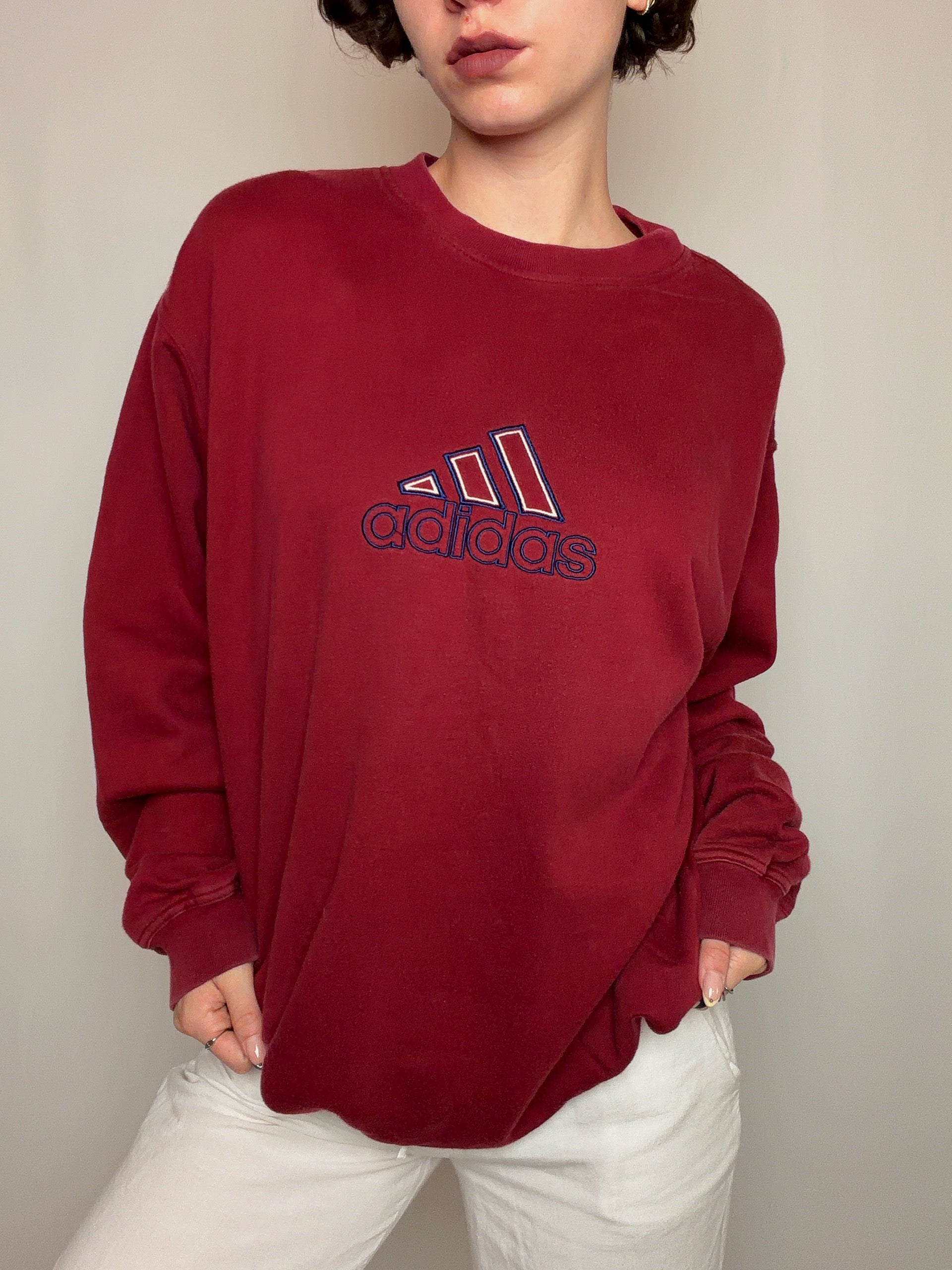 Sweat Adidas bordeaux L vintage