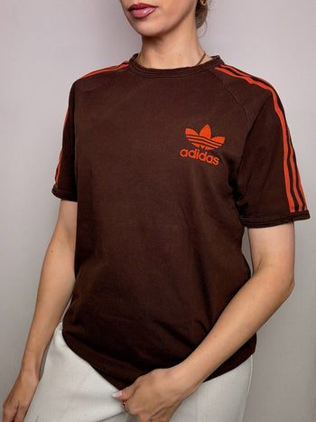 Tee shirt marron ADIDAS M vintage